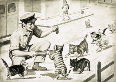 Cats Come to Greet the Cat