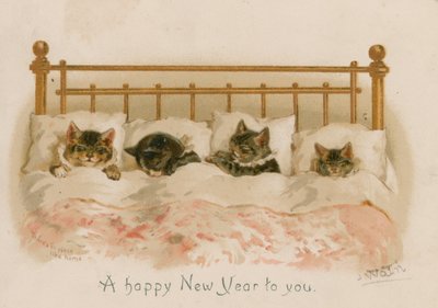 Cats Sleeping by English School