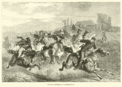 Cavalry Skirmish at Niederbronn, July 1870 by English School