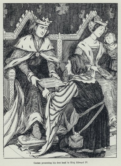 Caxton presenting his first book to King Edward IV by English School