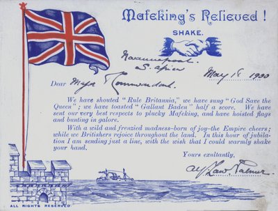 Celebrating the Relief of Mafeking, South Africa, Boer War by English School