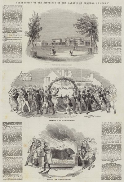 Celebration of the Birth-Day of the Marquis of Chandos, at Stowe by English School
