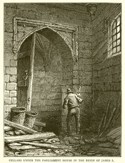 Cellars under the Parliament House in the Reign of James I by English School