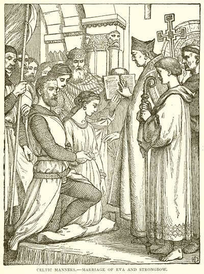Celtic Manners--Marriage of Eva and Strongbow by English School