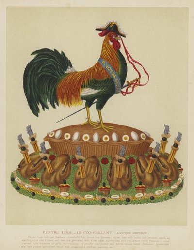 Centre Dish - Le Coq Gallant (At Your Service) by English School