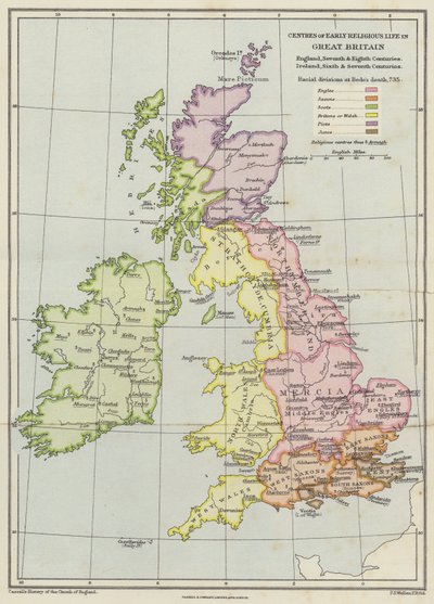 Centres of Early Religious Life in Great Britain by English School