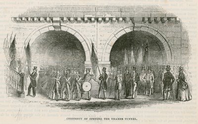 Ceremony of the Opening of the Thames Tunnel by English School
