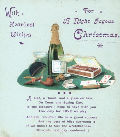 Champagne, Cigars and Playing Cards by English School