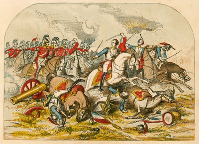 Charge of the Cavalry at Waterloo by English School
