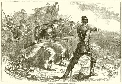 Charge of the Federals at Corinth by English School
