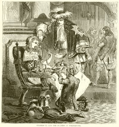 Charles II and the Duchess of Portsmouth by English School