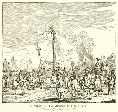 Charles II embarking for England by English School