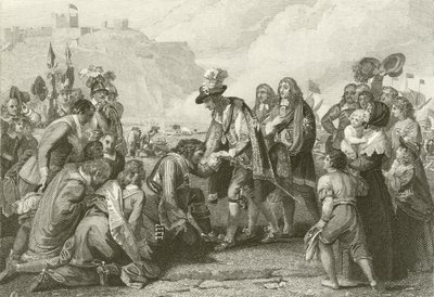 Charles II Landing at Dover by English School