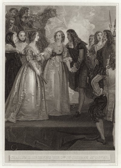 Charles II Receiving the Duchess of Orleans at Dover by English School