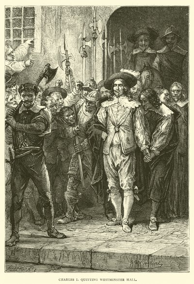 Charles I quitting Westminster Hall by English School