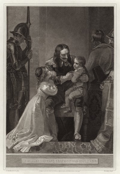 Charles I taking leave of his children by English School