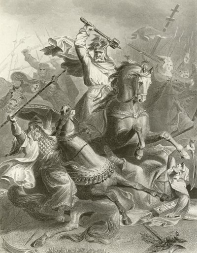 Charles Martel at Tours by English School