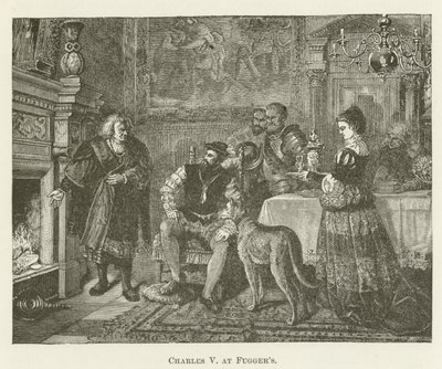 Charles V at Fuggers by English School