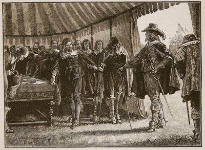Charles and the Scottish Commissioners, Illustration from Cassell