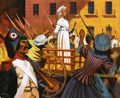Charlotte Corday on the Way to the Guillotine by English School