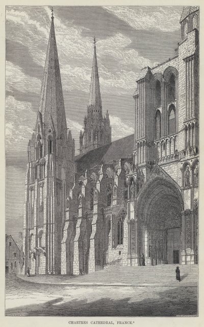Chartres Cathedral, France by English School