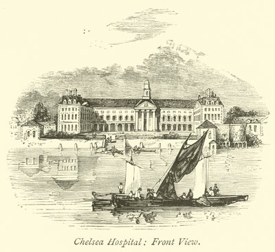 Chelsea Hospital, Front View by English School