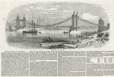 Chelsea Suspension Bridge by English School