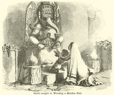 Child Taught to Worship a Hindoo Idol by English School