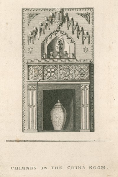 Chimney in the China Room, Strawberry Hill, Twickenham, London by English School