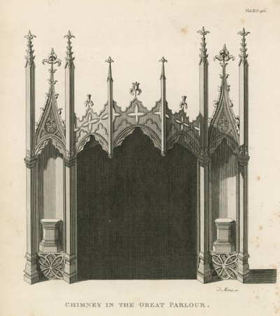 Chimney in the Great Parlour, Strawberry Hill, London by English School