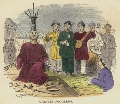 Chinese Jugglers by English School