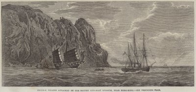 Chinese Pirates attacked by the British Gun-Boat Opossum, near Hong-Kong by English School