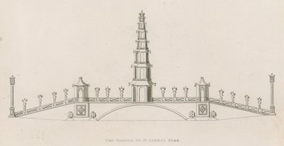 Chinese pagoda and bridge, St James