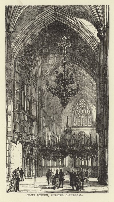Choir Screen, Chester Cathedral by English School
