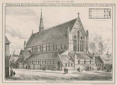 Christ Church, North Kensington: design selected for proposed new church by English School