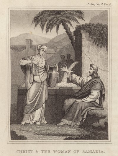 Christ and the Woman of Samaria by English School