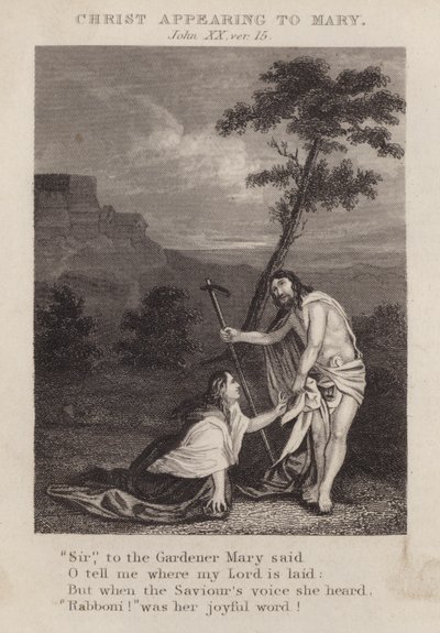 Christ Appearing to Mary, John 20:15 by English School