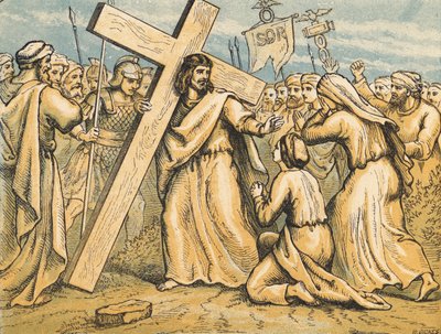 Christ Bearing His Cross by English School