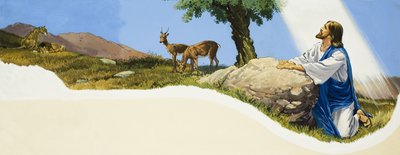 Christ in the Desert by English School