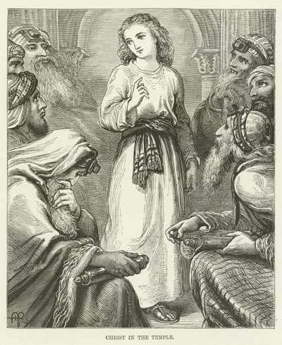 Christ in the Temple by English School