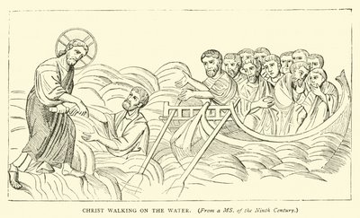 Christ Walking on the Water by English School