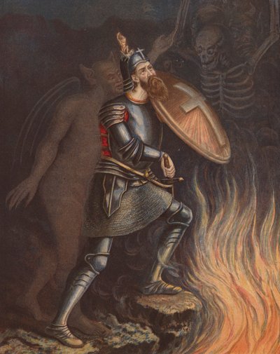 Christian in the Valley of the Shadow of Death by English School