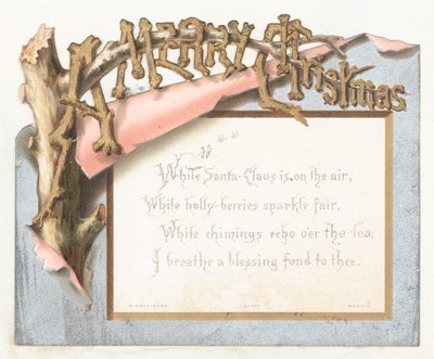 Christmas Sign in Wood by English School