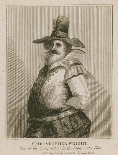 Christopher Wright, One of the Conspirators in the Gunpowder Plot by English School