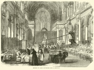 Church in Paris Converted into a Hospital, November 1870 by English School