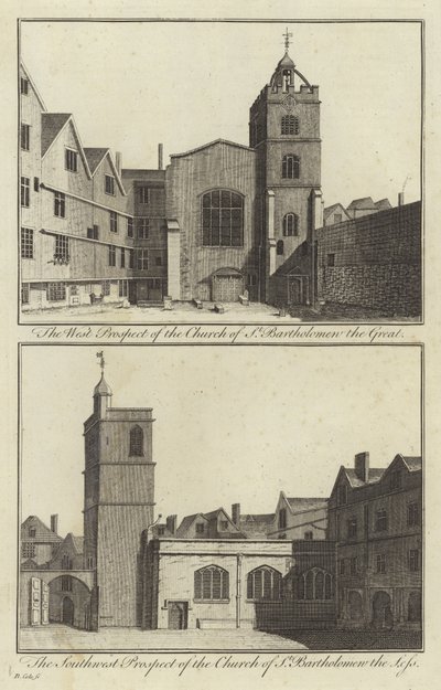 Church of St Bartholomew the Great and Church of St Bartholomew the Less, London by English School