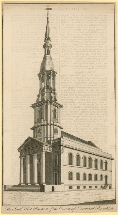 Church of St Leonard, Shoreditch by English School