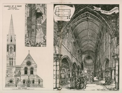 Church of St Mary in Whitechapel by English School
