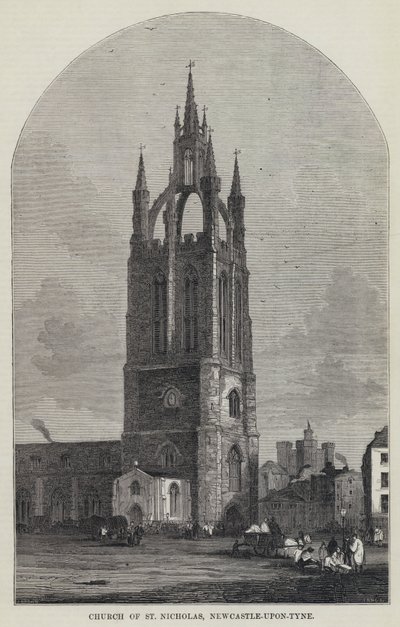 Church of St Nicholas, Newcastle-upon-Tyne (engraving) by English School