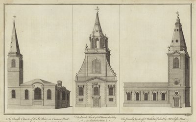 Churches of St Swithin, Cannon Street, St Edmund the King, Lombard Street and St Nicholas Cole Abbey, Old Fish Street by English School